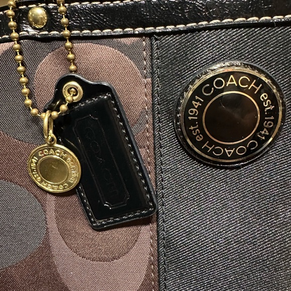 Coach Dark Brown Kiss Lock Purse - Picture 5 of 11